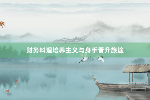 财务料理培养主义与身手晋升旅途